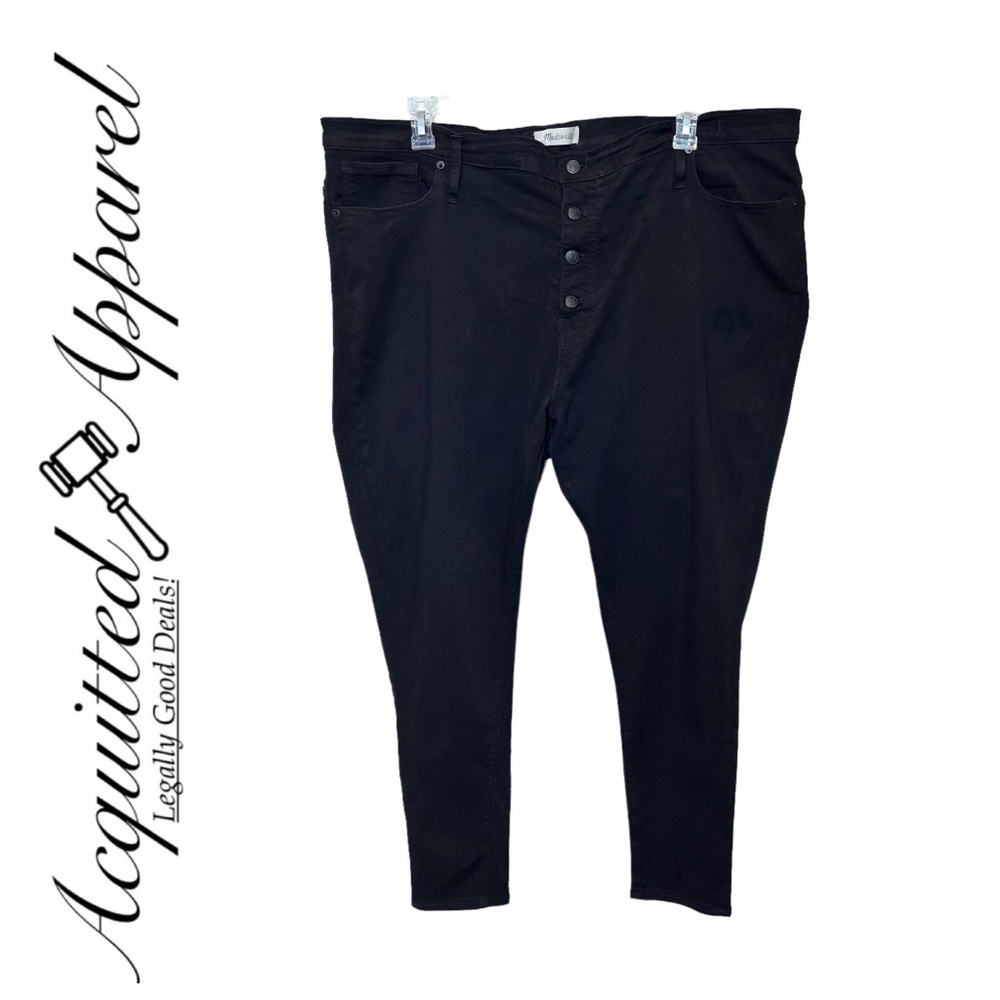 Made well Black Frost Button Fly Mid Rise Skinny Jeans